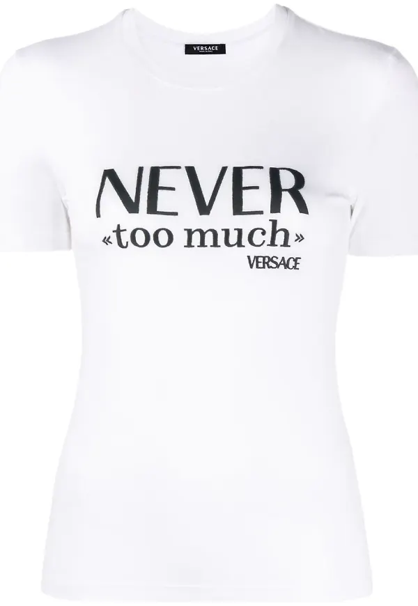 Versace t-shirt med slogan - Vit