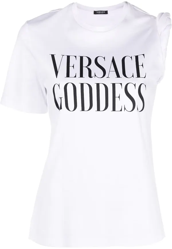 Versace t-shirt med slogan - Vit