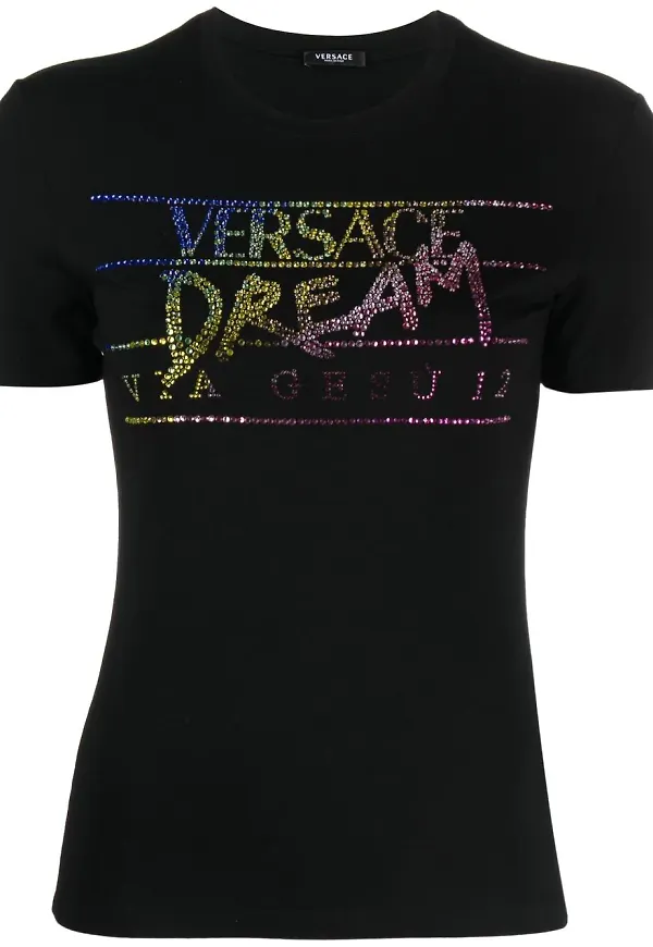 Versace t-shirt med strass - Svart