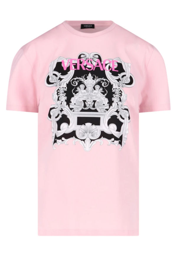 Versace T-shirt Rosa, Dam