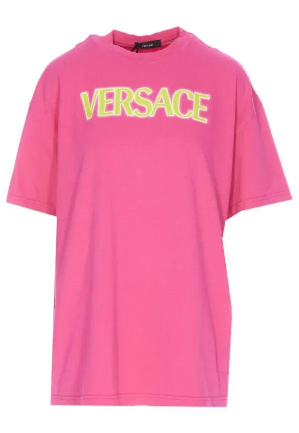 Versace T-shirt Rosa, Dam