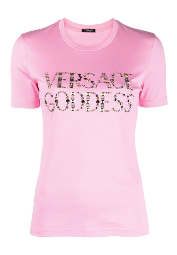 Versace T-shirts Rosa, Dam