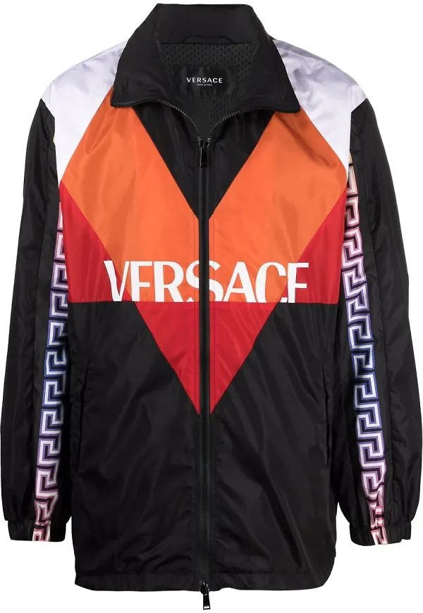 Versace träningsjacka med färgblock - Svart