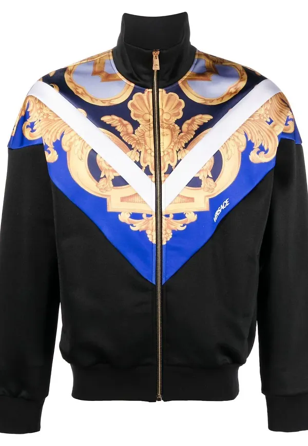 Versace tröja med dragkedja - Svart