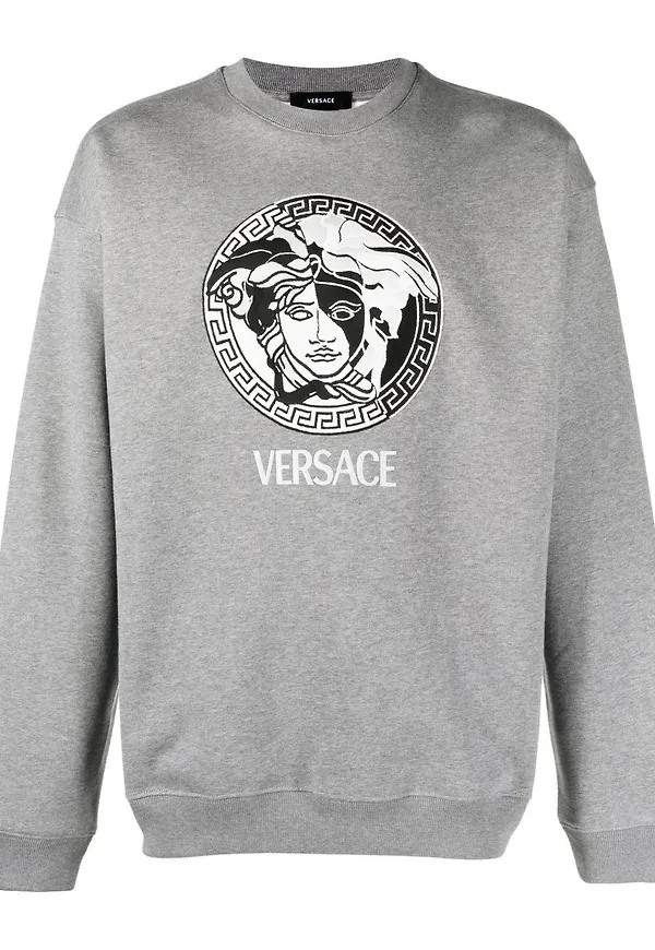 Versace tröja med Medusa-huvud - Grå