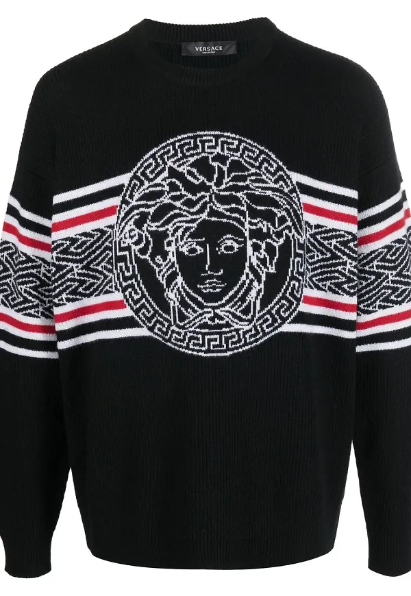 Versace tröja med Medusa-huvud - Svart