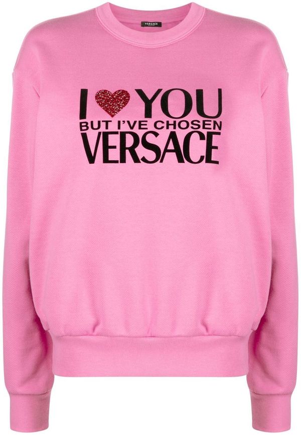 Versace tröja med slogan - Rosa