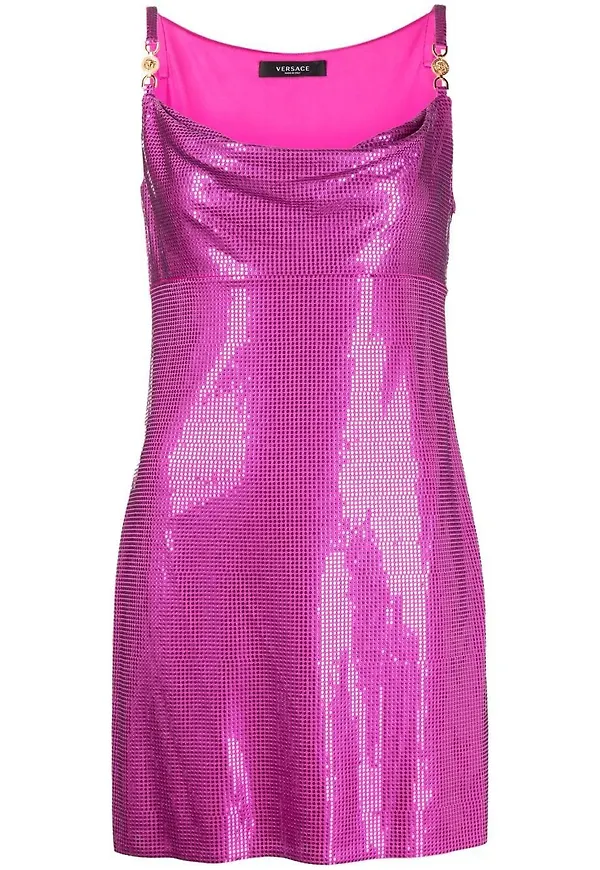 Versace utsmyckad miniklänning - Rosa
