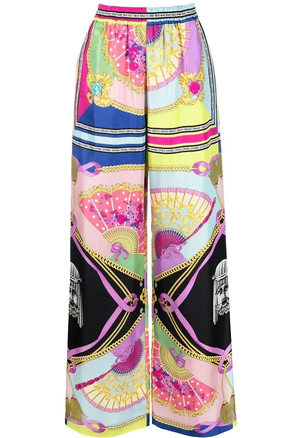 Versace vida byxor med grafiskt tryck - Rosa