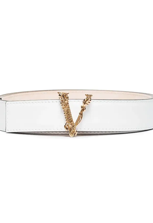 Versace Virtus bälte med spänne - Vit