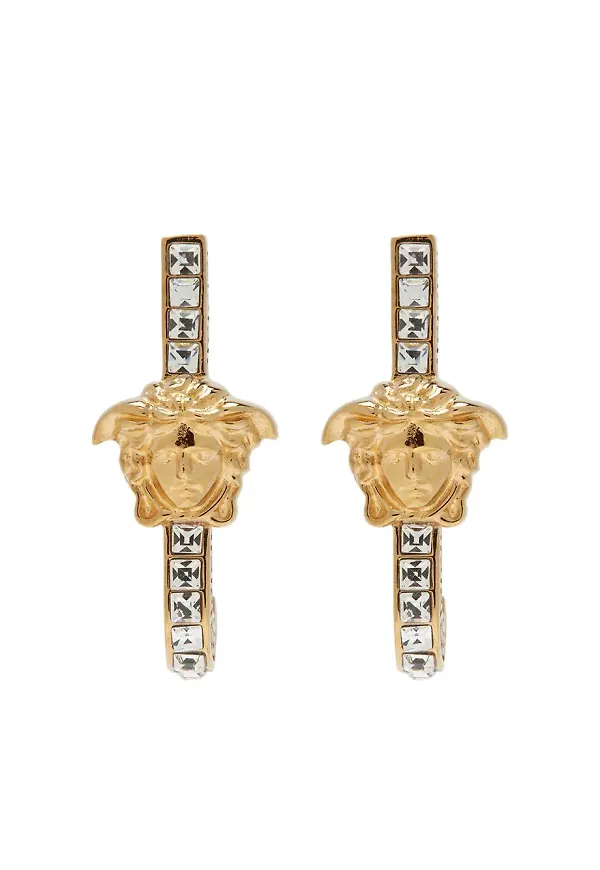 Versace örhänge med strass - Guldfärgad