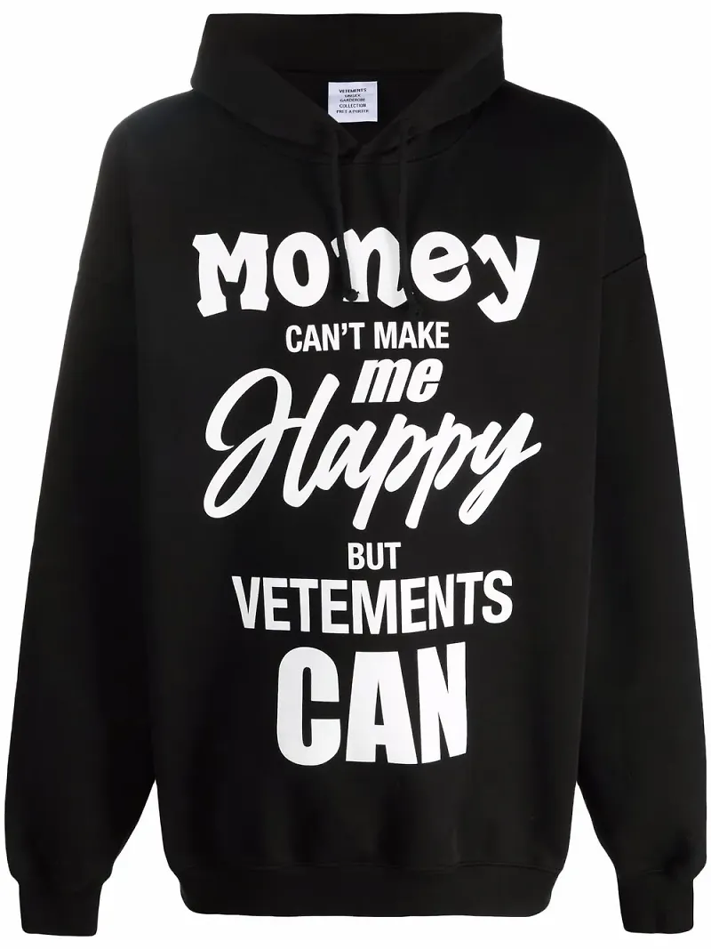 VETEMENTS hoodie med grafiskt tryck - Svart