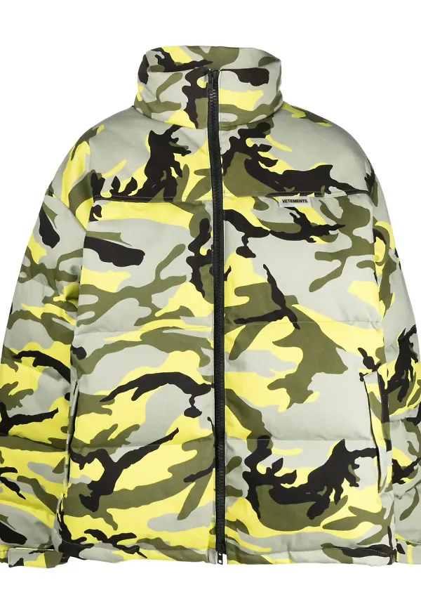 VETEMENTS kamouflagemönstrad puffjacka - Grön