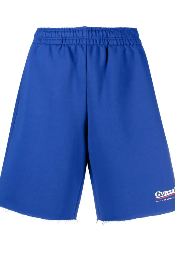 VETEMENTS knälånga mjukisshorts - Blå