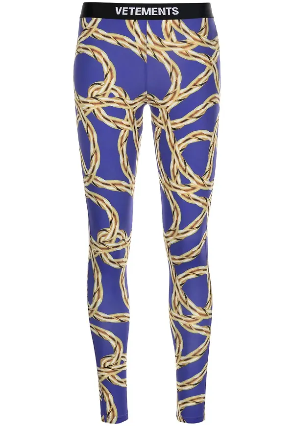 VETEMENTS leggings med kedjetryck - Flerfärgad