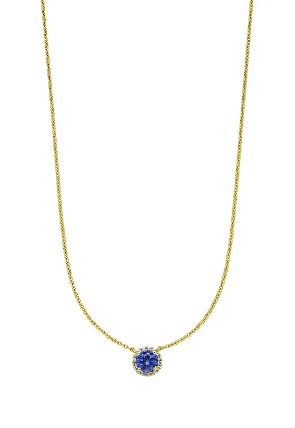 VEYNOU halsband i 14K gult guld med safir - Guldfärgad