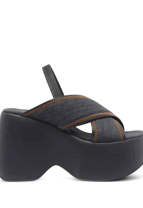 Vic Matie jeanssandaler 100 mm - Svart
