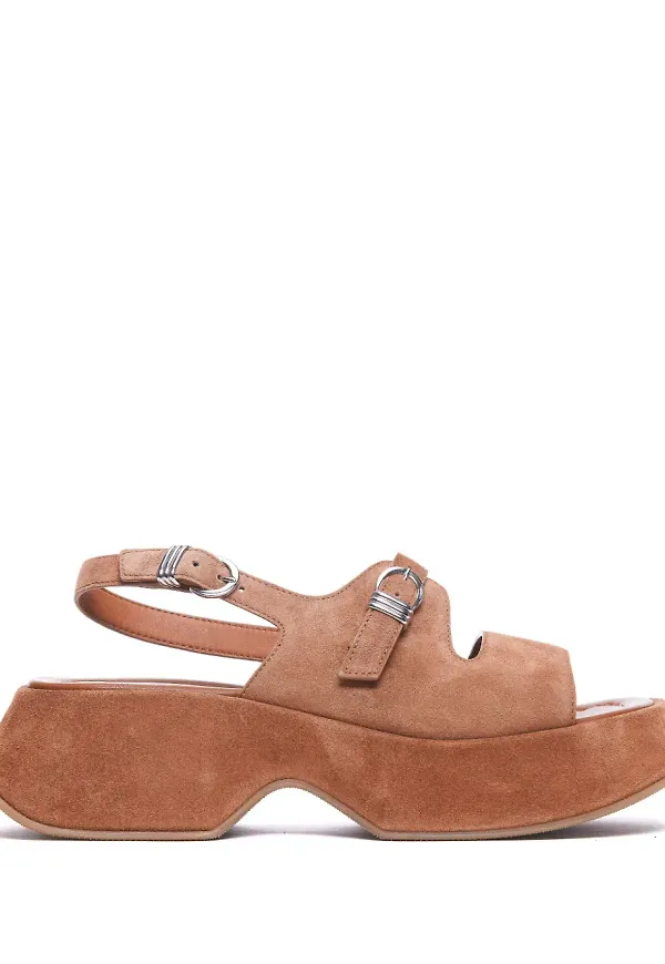 Vic Matie mockasandaler 60 mm - Brun