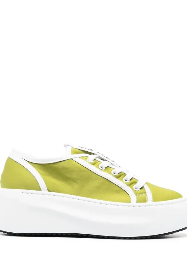 Vic Matie platåsneakers i läder - Grön