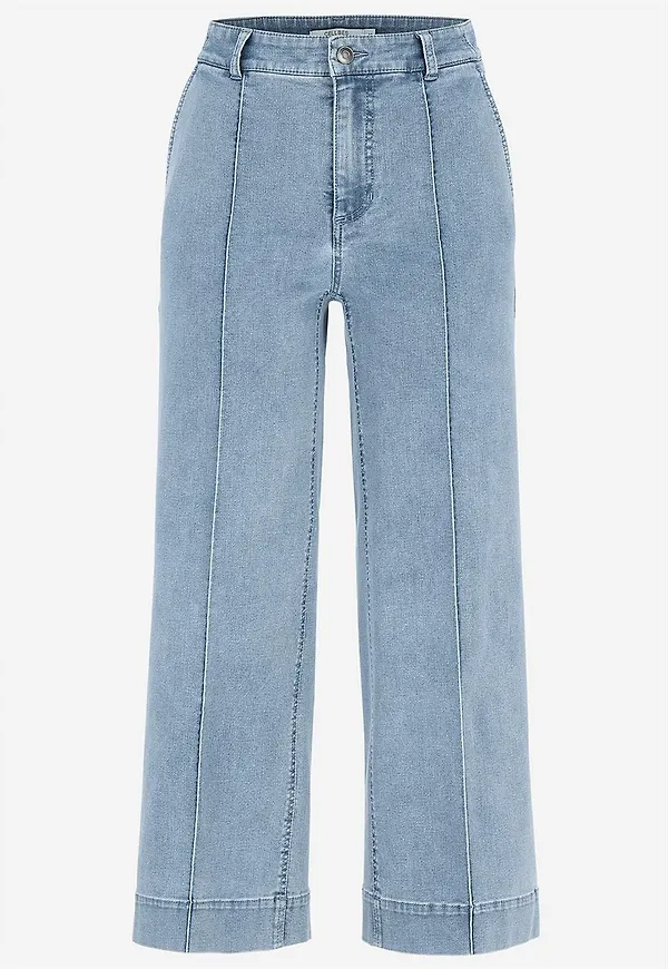 Vida ankeljeans med sydda pressveck