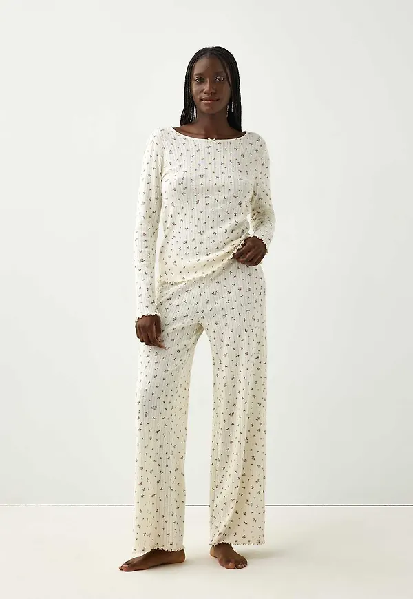 Vida pyjamasbyxor i pointelle