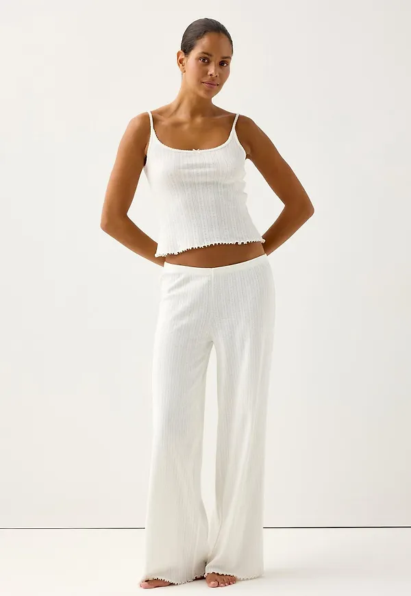 Vida pyjamasbyxor i pointelle