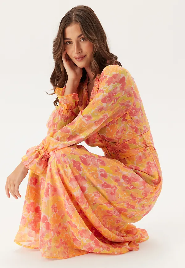 Viemma L/S BELT MAXI DRESS BEL