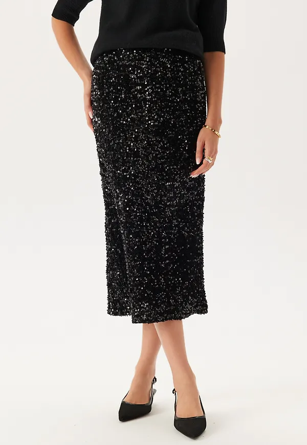 Vifaith Hw Midi Sequin Skirt
