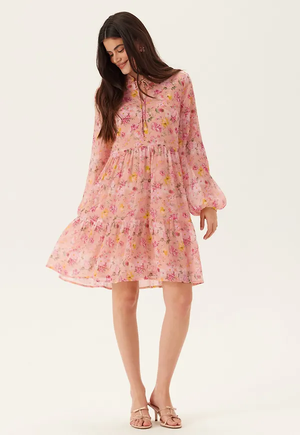 Vifalia L/S TIE V-NECK DRESS