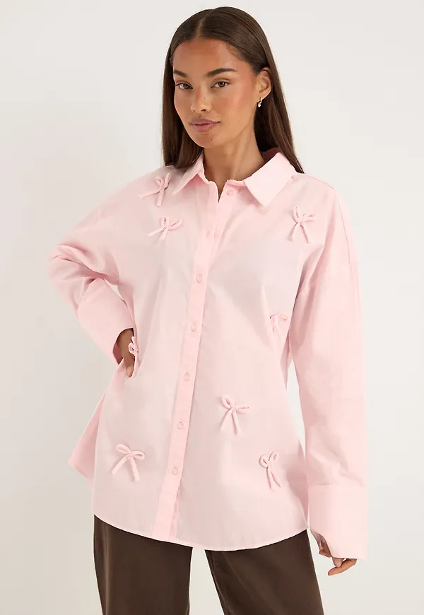 Viisolda Oversize Shirt Bow
