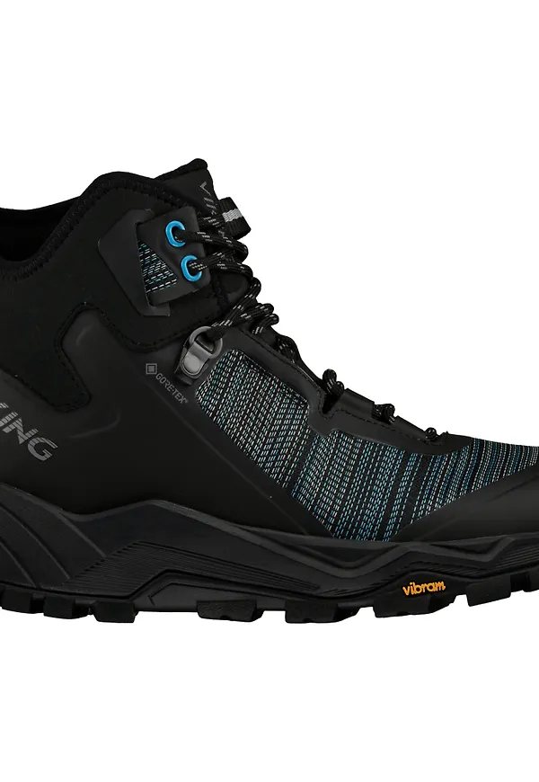 Viking Footwear Unisex Cerra Rolling Mid Gore-Tex Black/Aqua