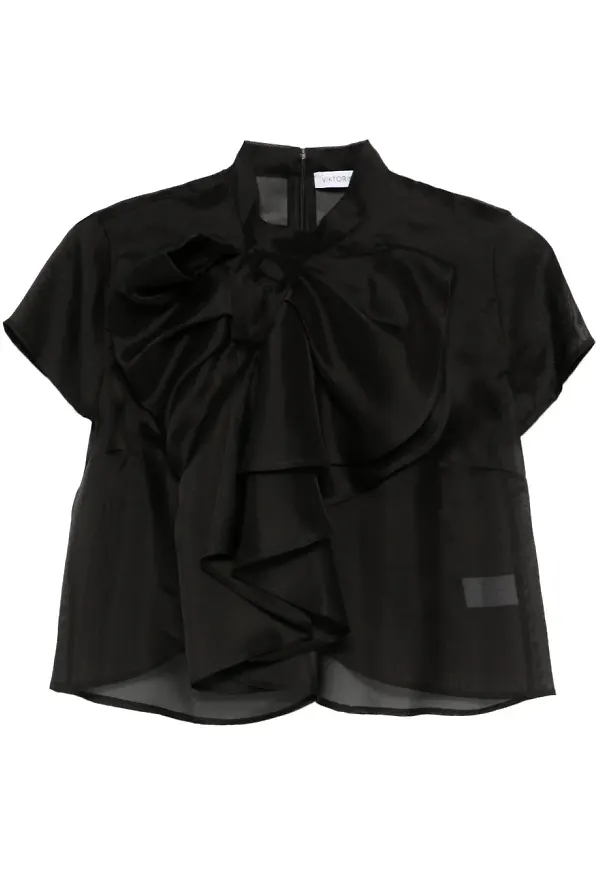 Viktor & Rolf blus med rosett - Svart