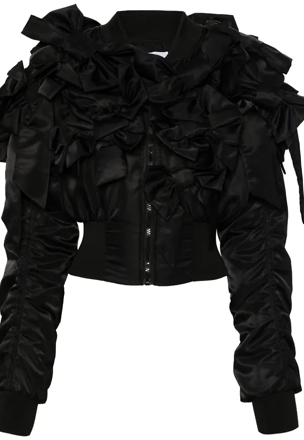 Viktor & Rolf Bow Bouquet bomberjacka - Svart