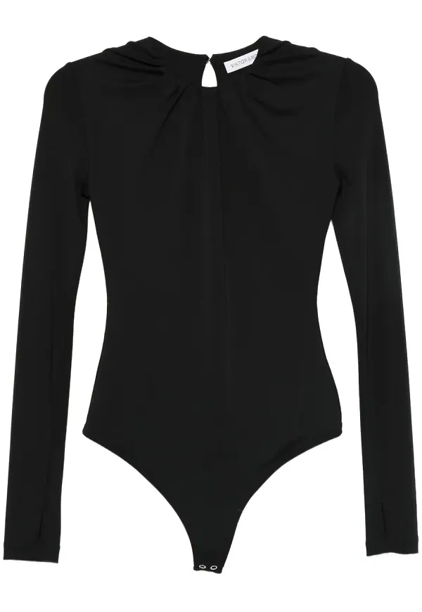 Viktor & Rolf draperad body - Svart