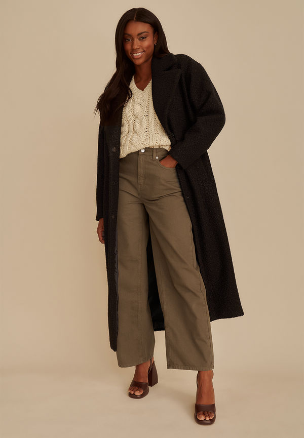 Viktoria & Charline x NA-KD Oversize teddykappa - Black