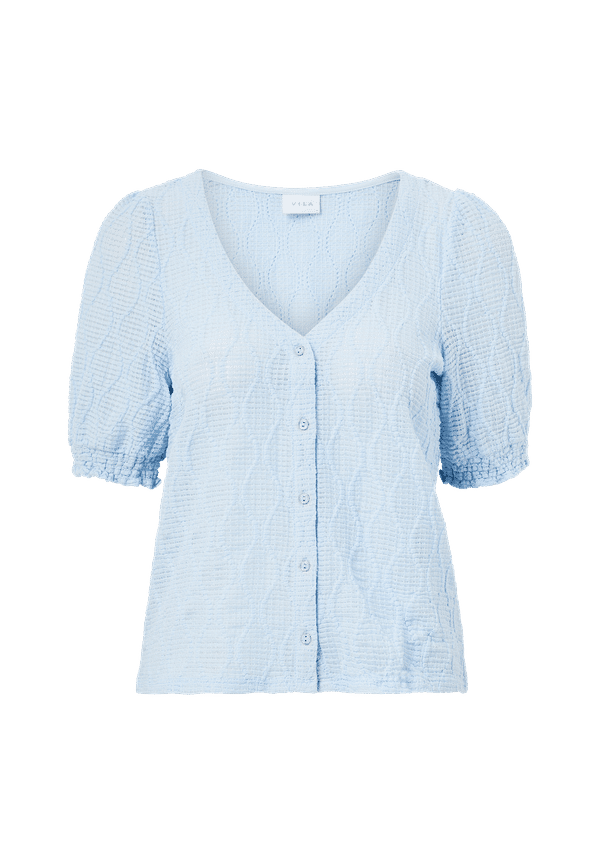 Vila - Blus viAbana S/S Shirt - Blå