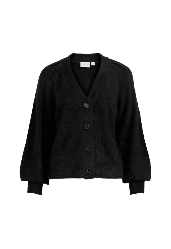 Vila - Cardigan viHelly L/S Button Cardigan - Svart