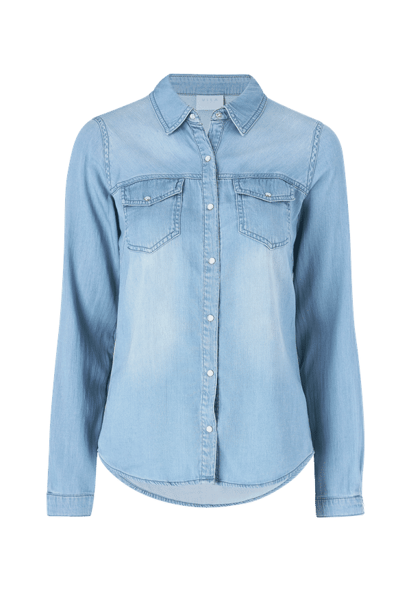 Vila - Jeansskjorta viBista Denim Shirt - Blå