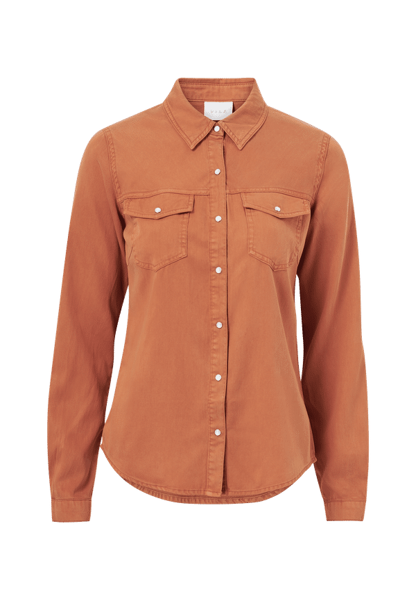 Vila - Jeansskjorta viBista Denim Shirt - Brun