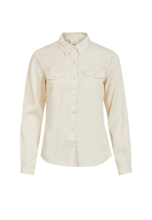 Vila - Jeansskjorta viBista Denim Shirt - Grå