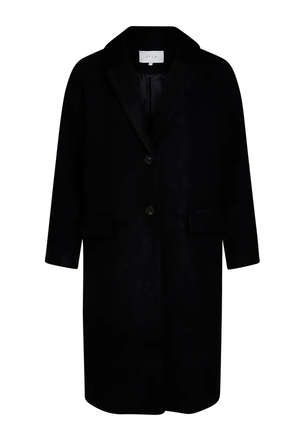Vila - Kappa viCallee Wool Coat - Svart