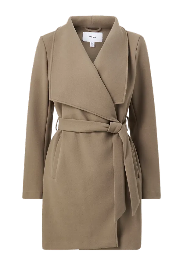 Vila - Kappa viPoko L/S Collar Coat - Brun - 42