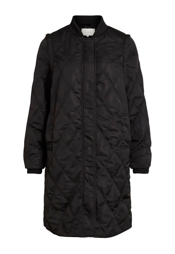 Vila - Kappa/Väst viAlana 2in1 Qulted Coat - Svart