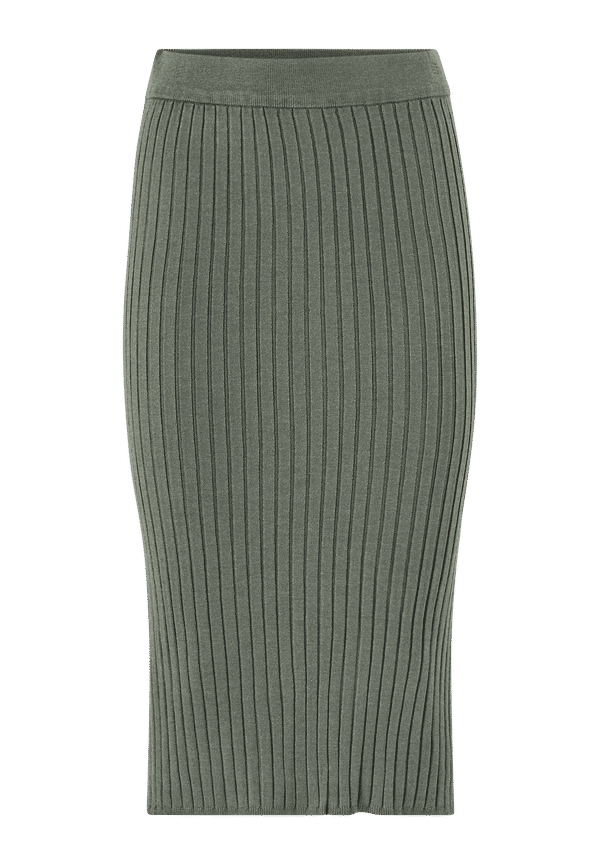 Vila - Kjol viComfy Rib Knit Skirt - Grön
