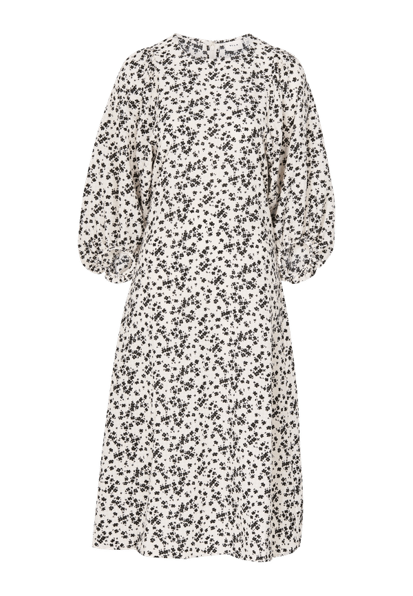 Vila - Klänning viCludia O-neck L/S Midi Dress - Beige - 40
