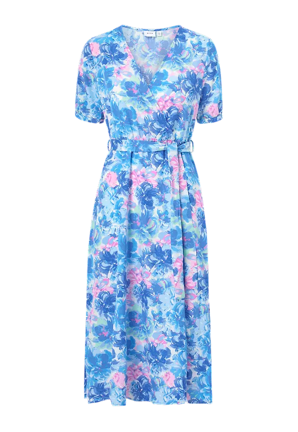 Vila - Klänning viEasy Luna S/S Midi Dress - Blå