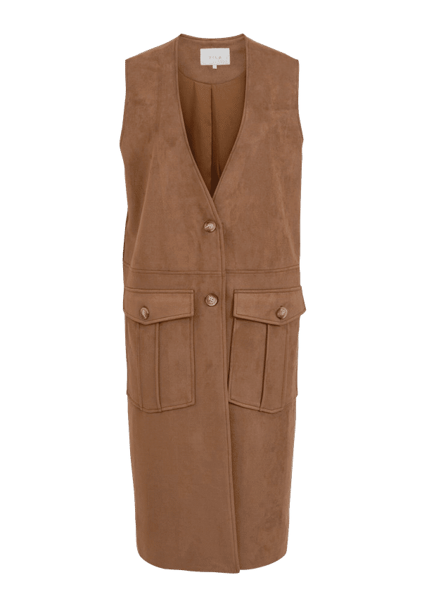 Vila - Lång väst viGhita Long Waistcoat - Brun