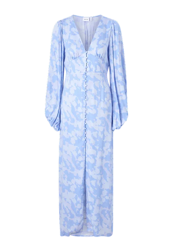 Vila - Maxiklänning viMalin Corba L/S Puff Sleeve Dress - Vit