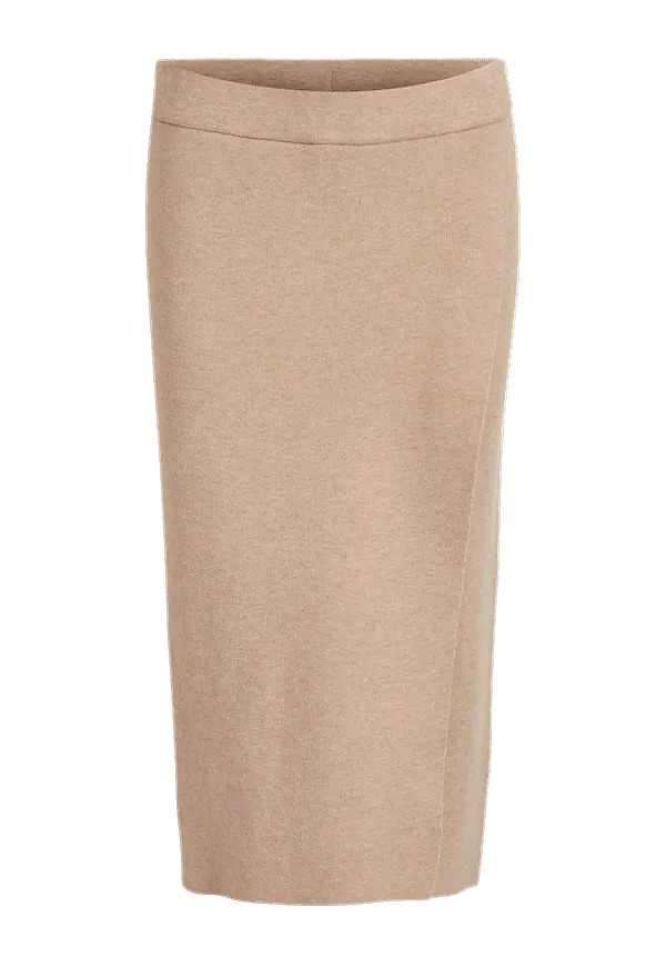 Vila - Omlottkjol viOlivinja Knit HW Midi Wrap Skirt - Beige