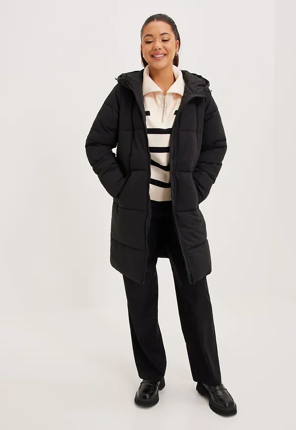 Vila - Parkasjackor - Black - Vitrust Long Jacket/3 - Jackor - Parka Jackets